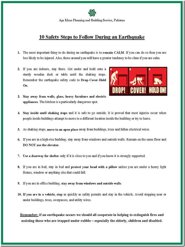 10 Safety Steps to Follow During an Earthquake